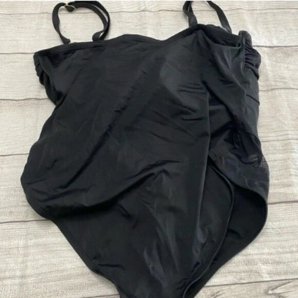 Swimsuits for All Mesh Wrap Bandeau Swimsuit size 24 - Picture 7 of 8